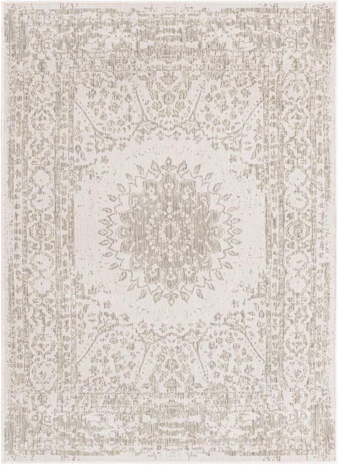 Detail image of 5' 3 x 7' Easy-Clean Traditional Indoor / Outdoor Rug
