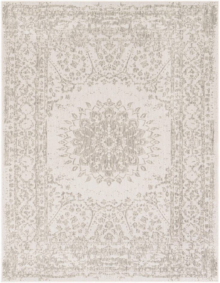 Detail image of 5' 3 x 8' Easy-Clean Traditional Indoor / Outdoor Rug
