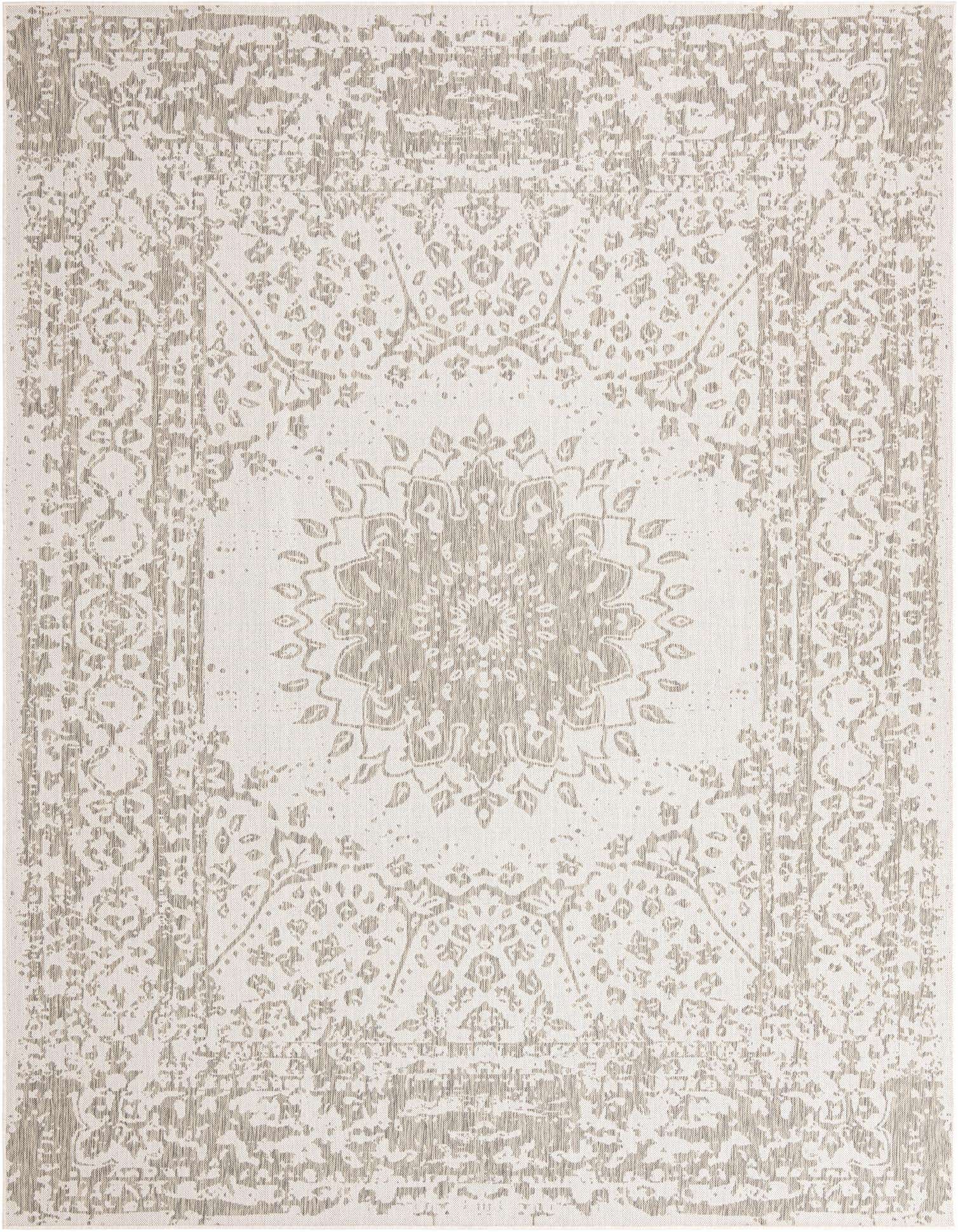 9' x 12' Easy-Clean Traditional Indoor / Outdoor Rug