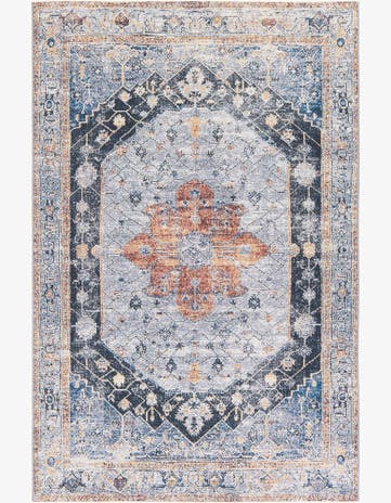 5' 2 x 7' 10 Easy-Clean Traditional Indoor / Outdoor Rug