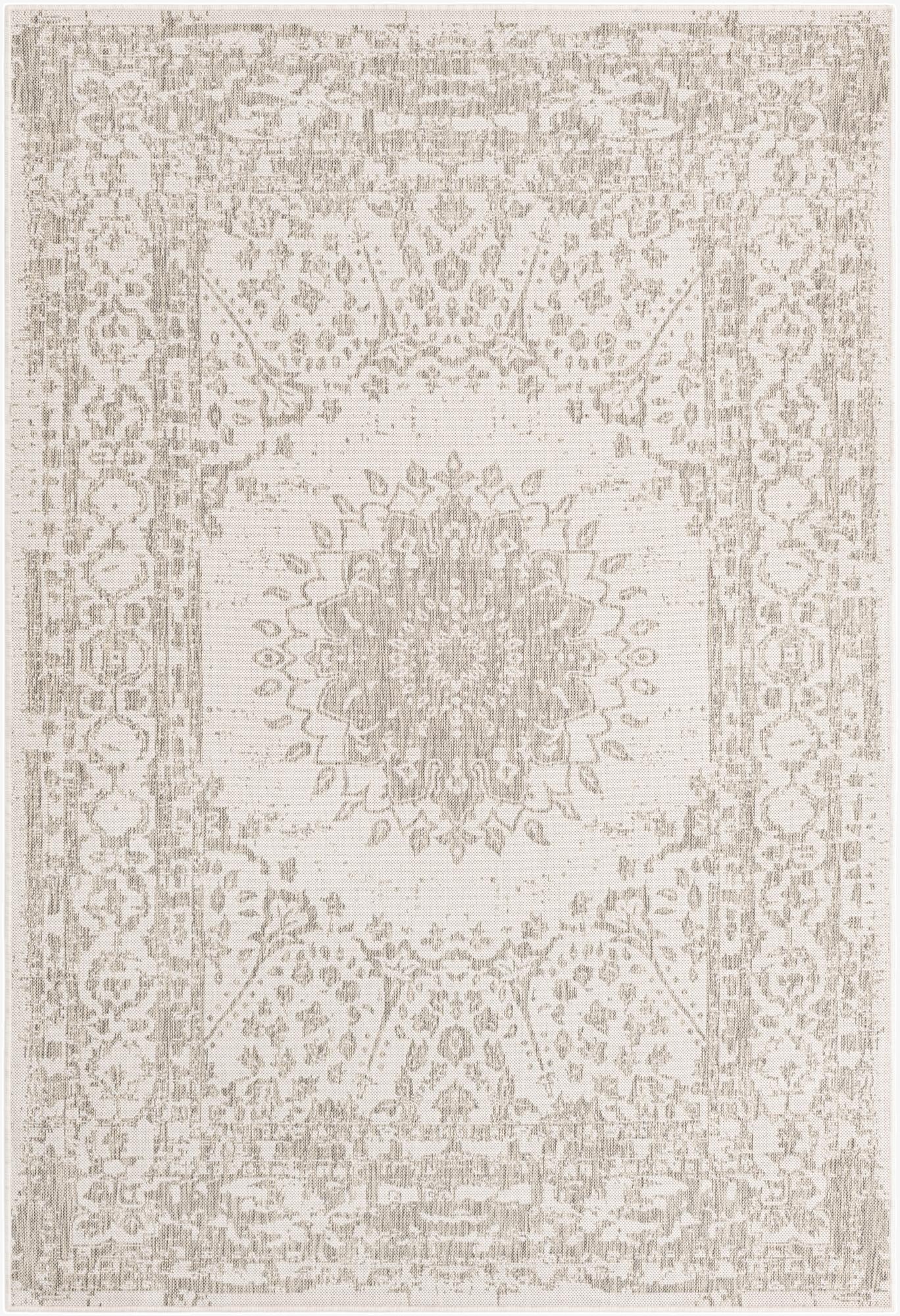 Primary image 6' x 9'  Washable Traditional Indoor / Outdoor Rug