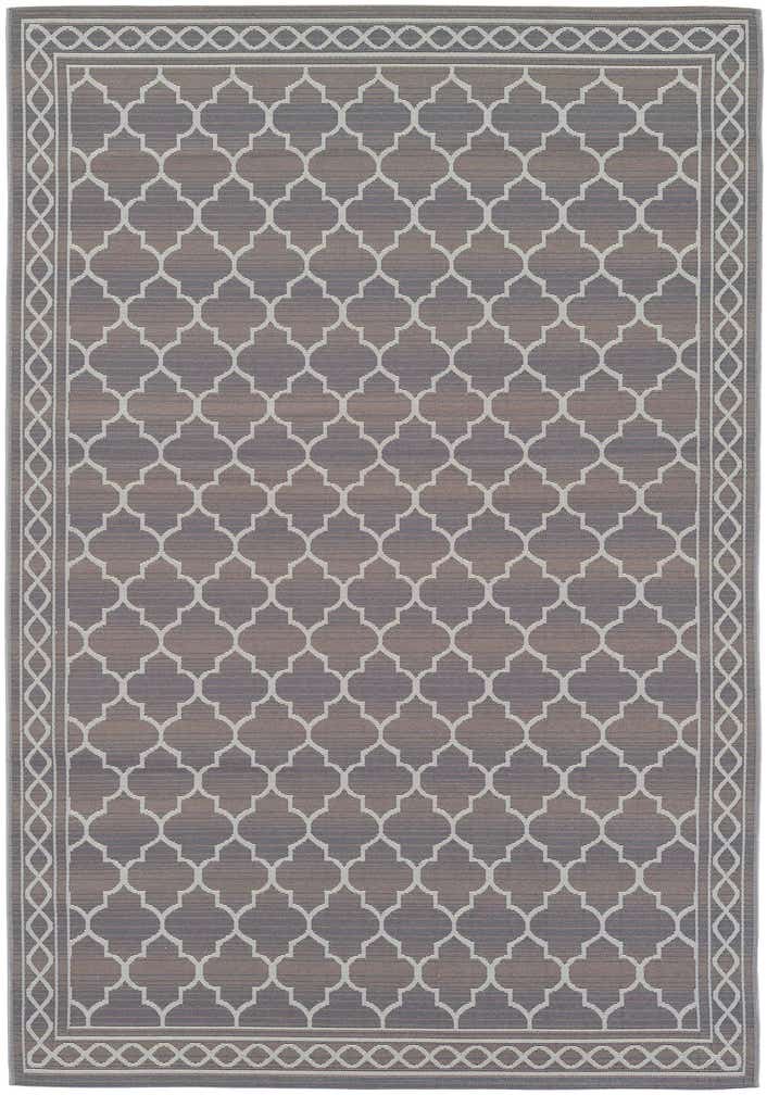5' 3 x 7' 7 Easy-Clean Trellis Indoor / Outdoor Rug