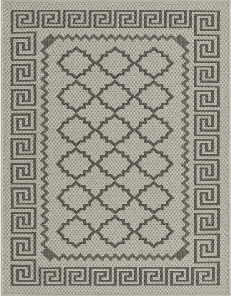 Detail image of 3' 3 x 5' Easy-Clean Trellis Indoor / Outdoor Rug