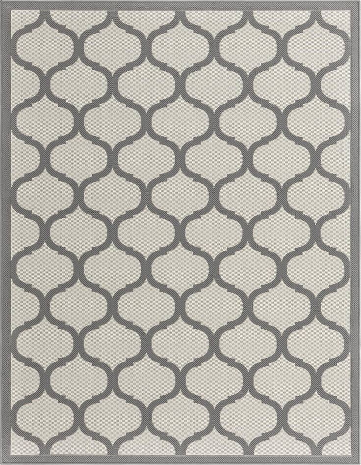 Detail image of 5' 3 x 8' Easy-Clean Trellis Indoor / Outdoor Rug