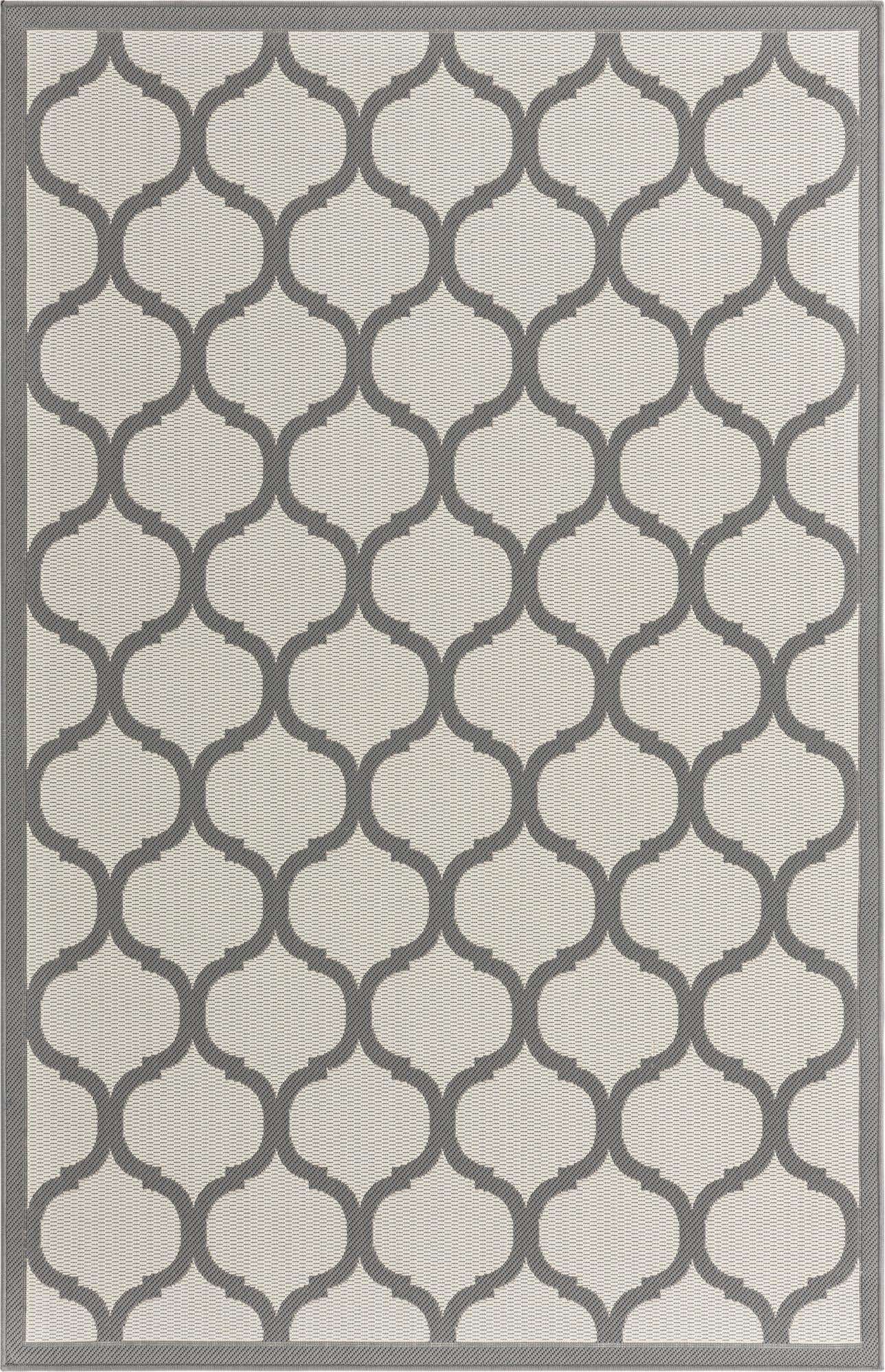 5' 3 x 8' Easy-Clean Trellis Indoor / Outdoor Rug
