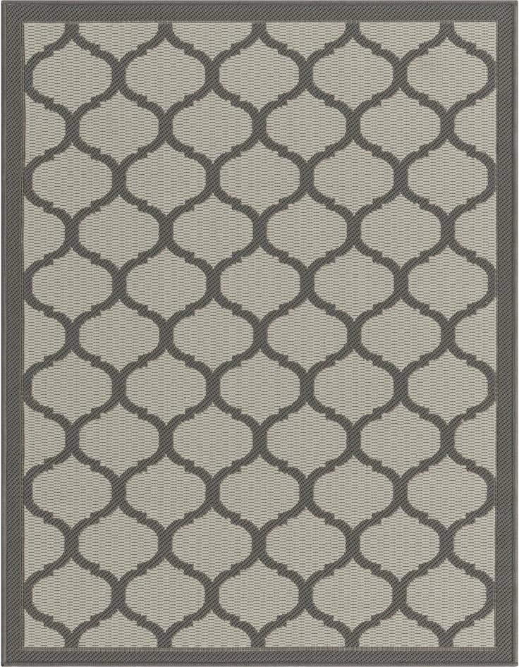 Detail image of 3' 3 x 5' Easy-Clean Trellis Indoor / Outdoor Rug