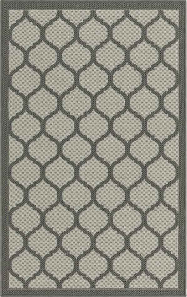 Detail image of 3' 3 x 5' Easy-Clean Trellis Indoor / Outdoor Rug