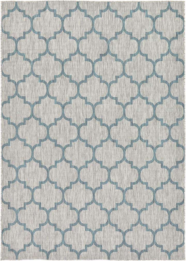 7' 10 x 11' Easy-Clean Trellis Indoor / Outdoor Rug