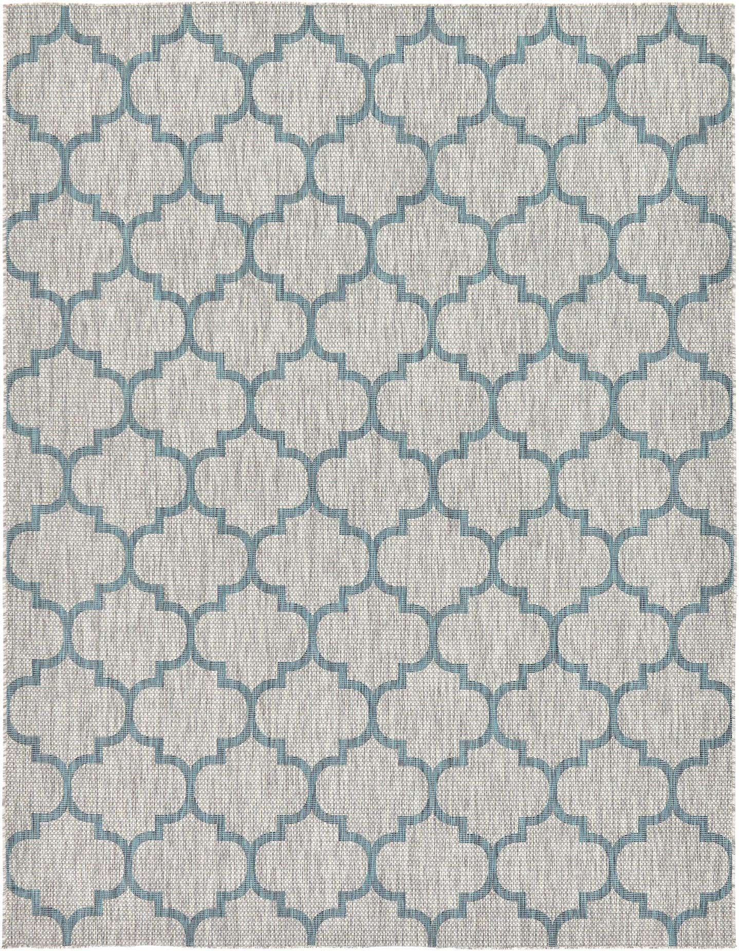 7' 10 x 11' Easy-Clean Trellis Indoor / Outdoor Rug