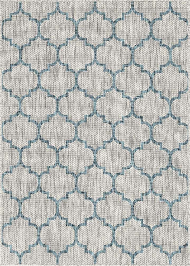 5' 3 x 8' Easy-Clean Trellis Indoor / Outdoor Rug