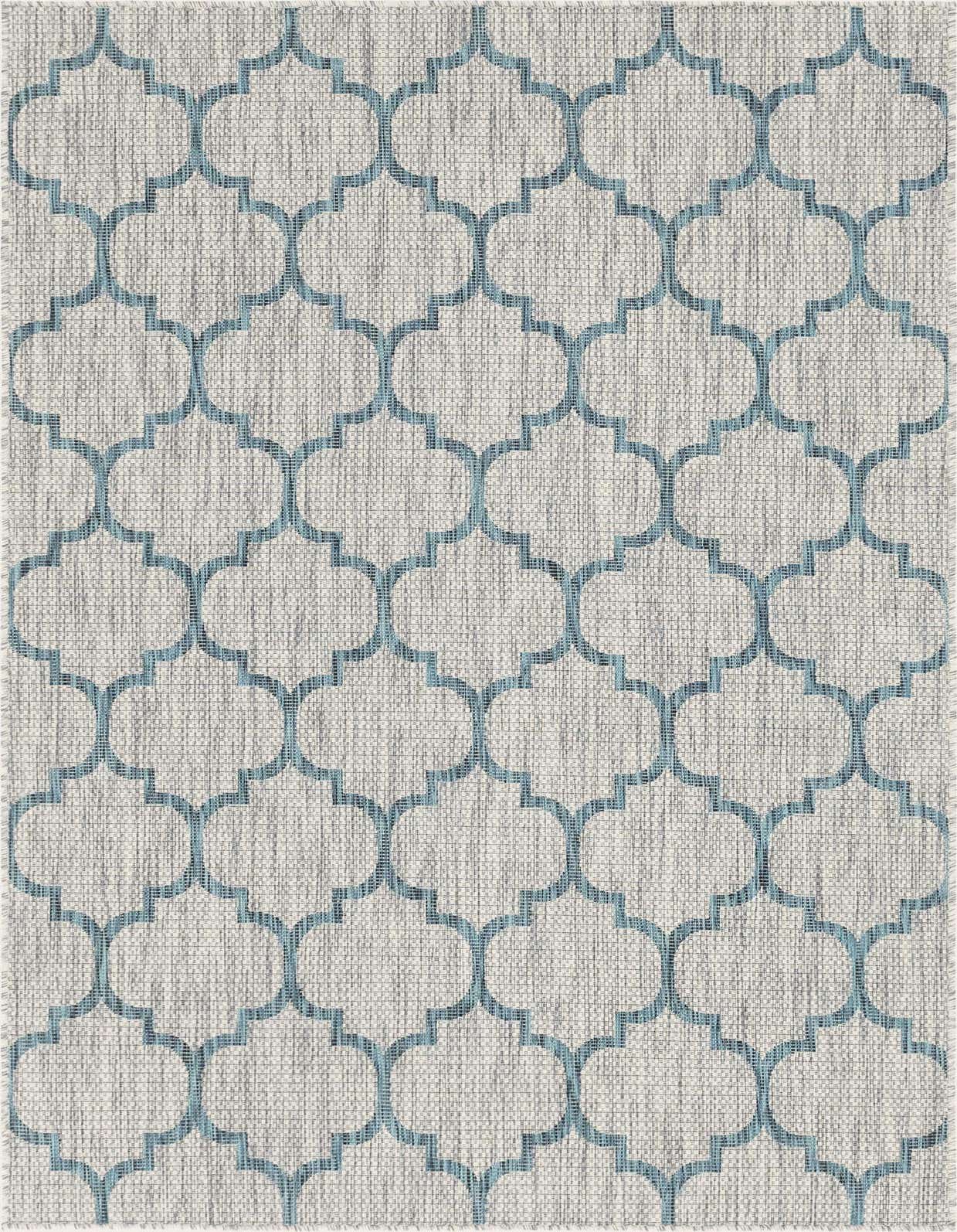 5' 3 x 8' Easy-Clean Trellis Indoor / Outdoor Rug