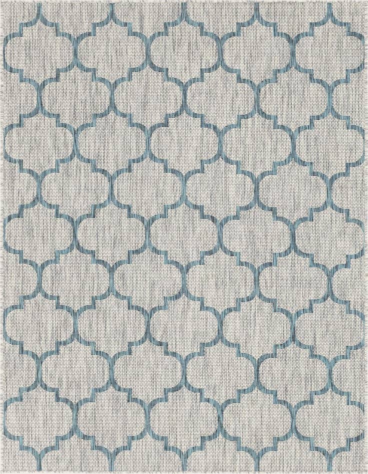 Detail image of 5' 3 x 8' Easy-Clean Trellis Indoor / Outdoor Rug