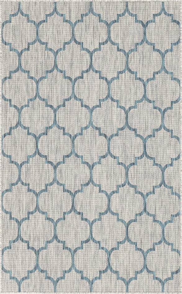 Detail image of 5' 3 x 8' Easy-Clean Trellis Indoor / Outdoor Rug