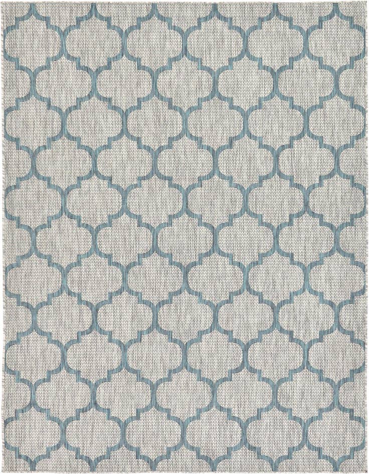 Detail image of 6' x 9' Easy-Clean Trellis Indoor / Outdoor Rug