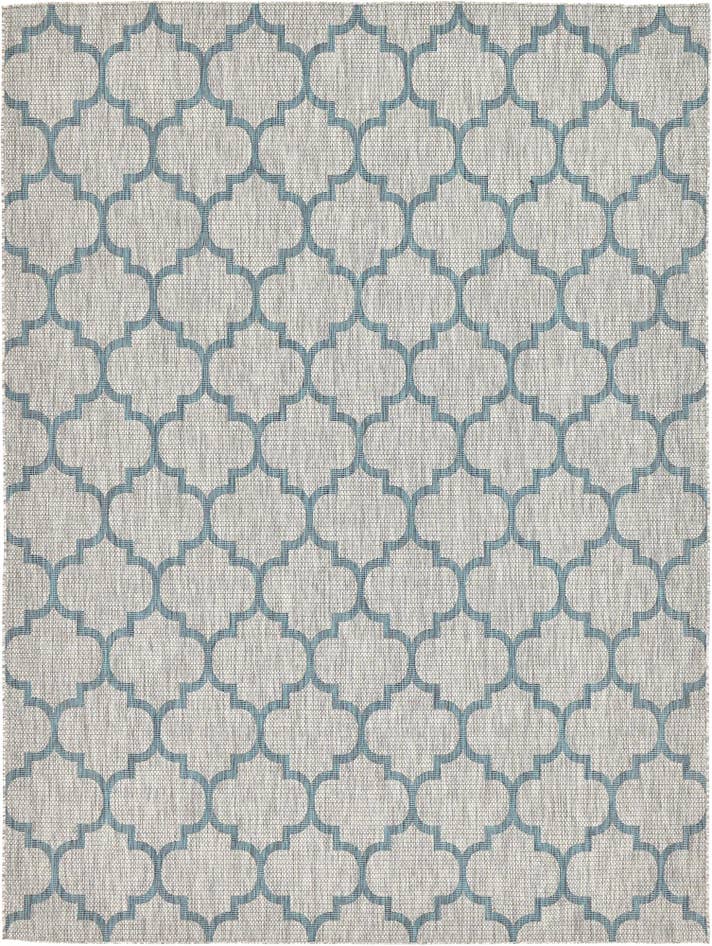 Detail image of 9' x 12' Easy-Clean Trellis Indoor / Outdoor Rug