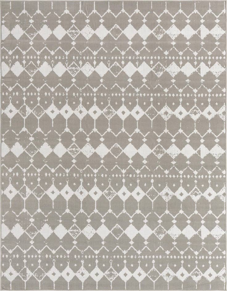 Detail image of 7' 10 x 10' Easy-Clean Trellis Indoor / Outdoor Rug