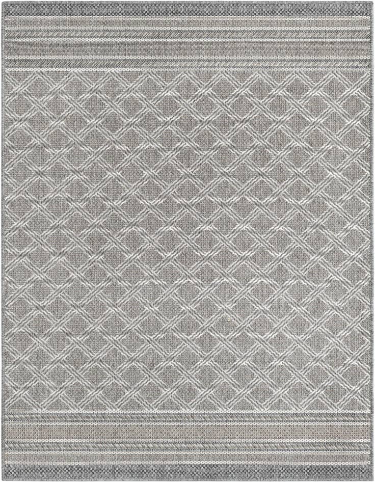 Detail image of 4' 1 x 6' 1 Easy-Clean Trellis Indoor / Outdoor Rug