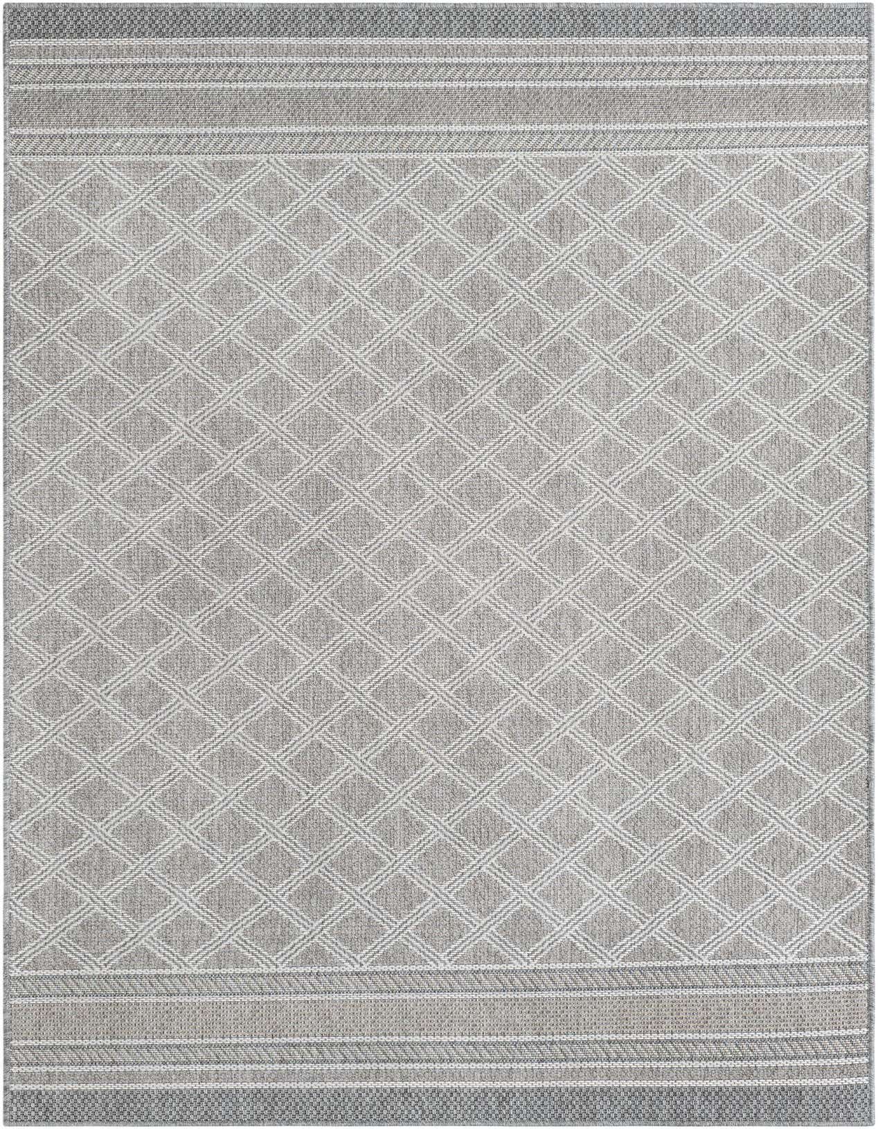 5' 1 x 8' Easy-Clean Trellis Indoor / Outdoor Rug