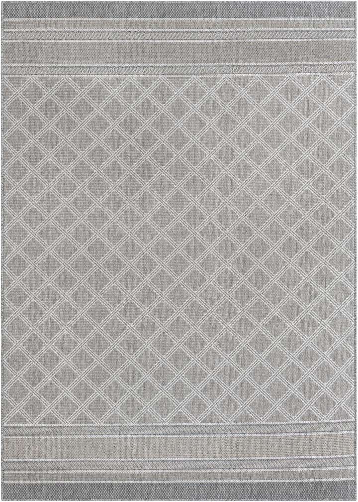 6' 1 x 9' Easy-Clean Trellis Indoor / Outdoor Rug