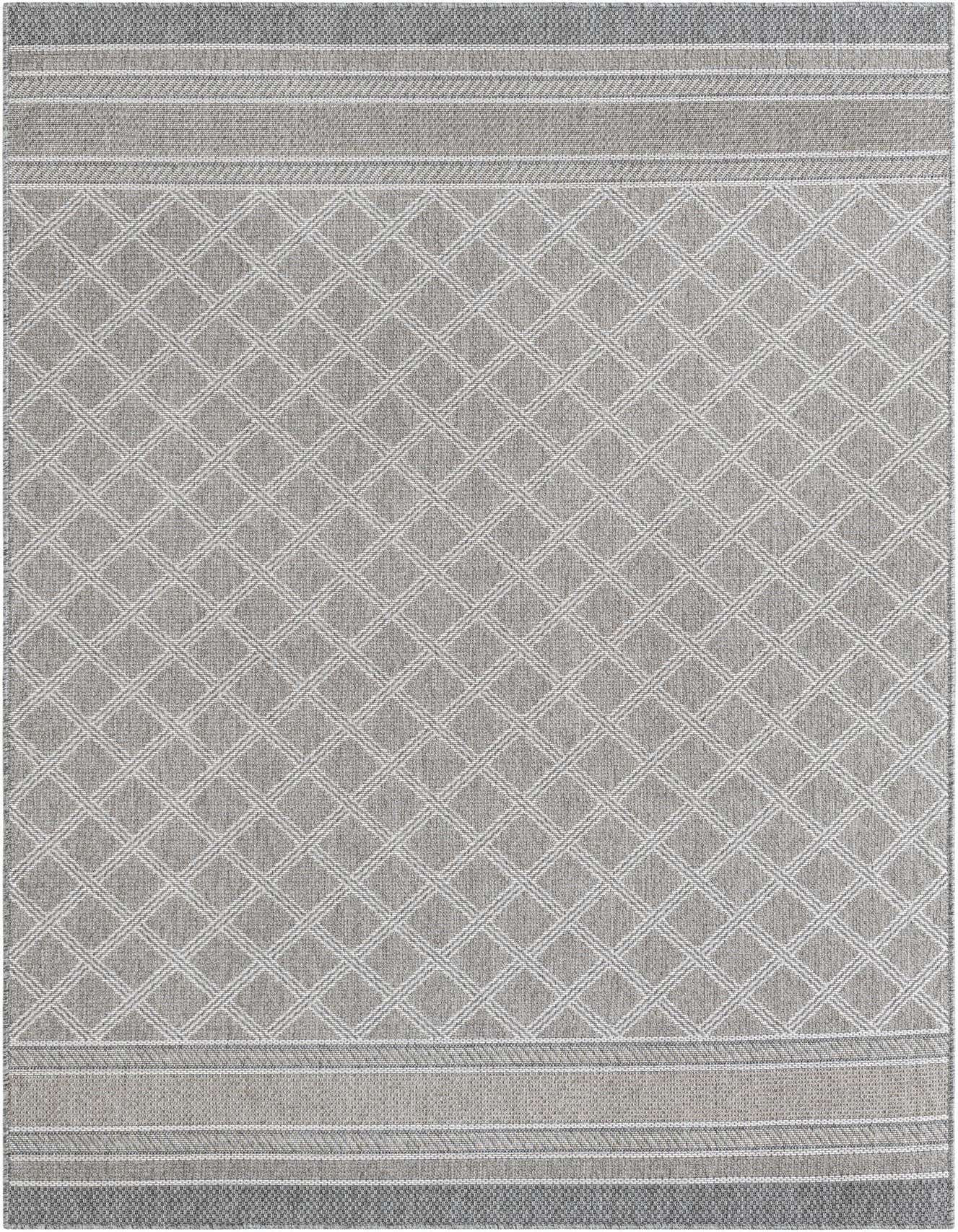 6' 1 x 9' Easy-Clean Trellis Indoor / Outdoor Rug