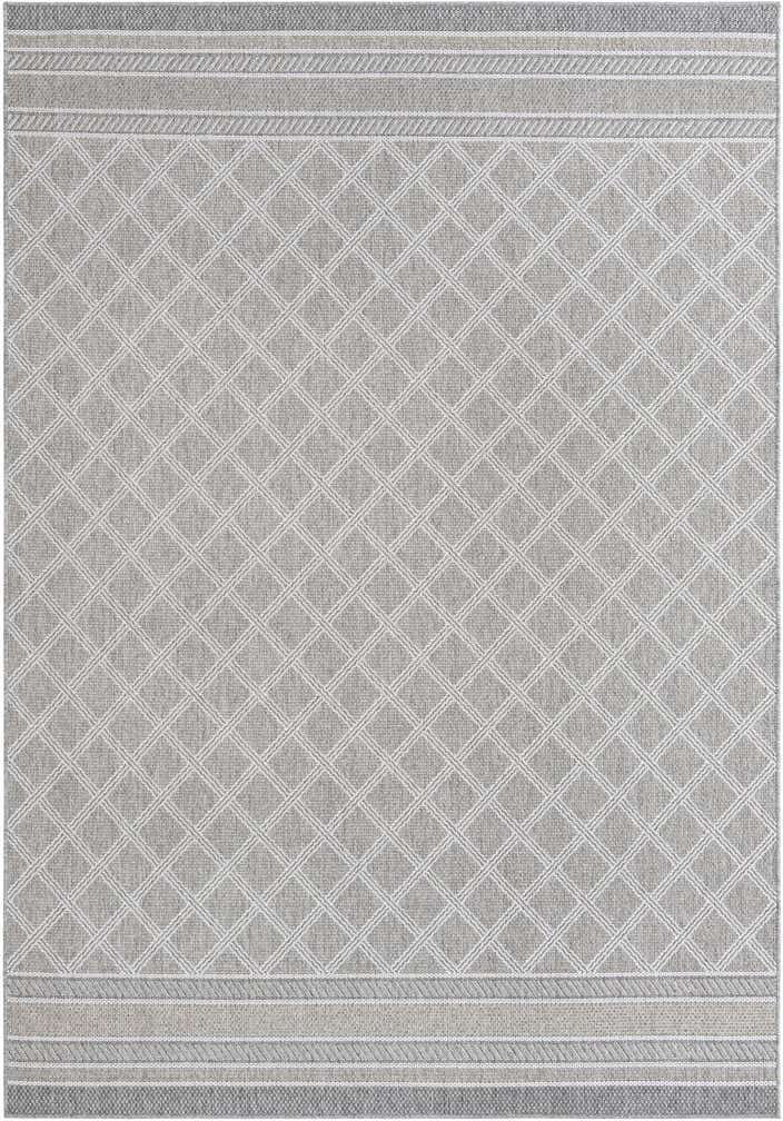 7' 1 x 10' Easy-Clean Trellis Indoor / Outdoor Rug