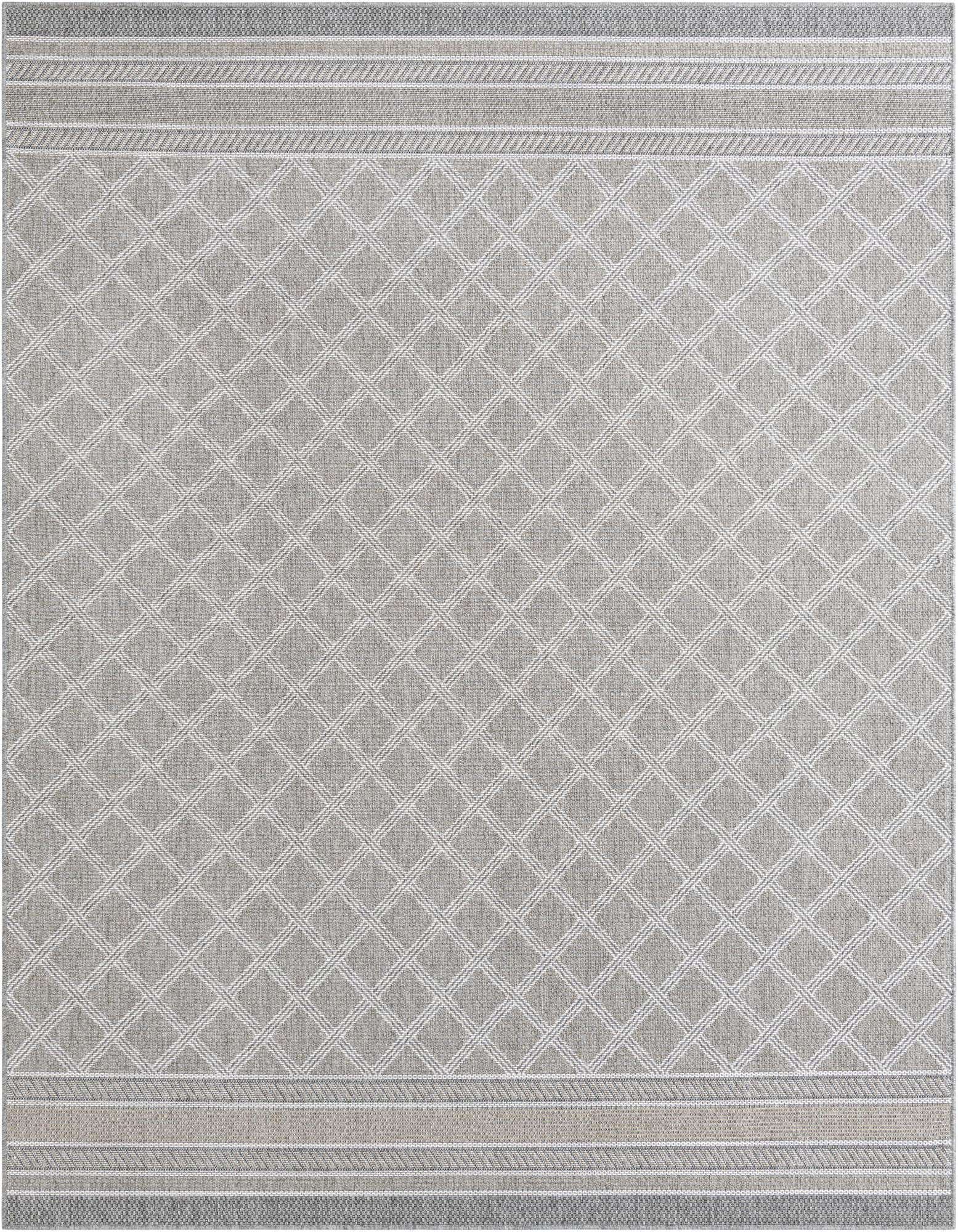 7' 10 x 10' Easy-Clean Trellis Indoor / Outdoor Rug