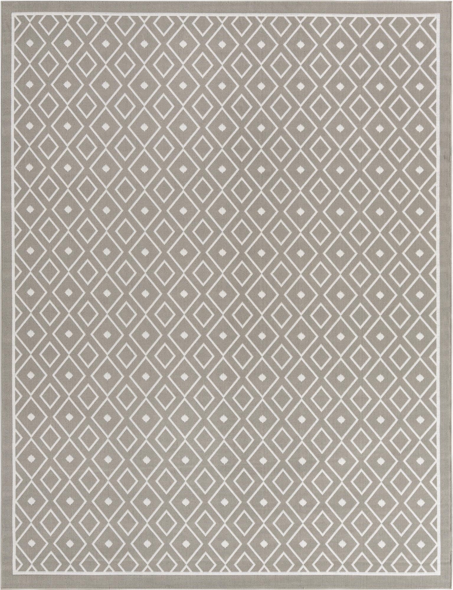 7' 10 x 10'  Washable Trellis Indoor / Outdoor Rug