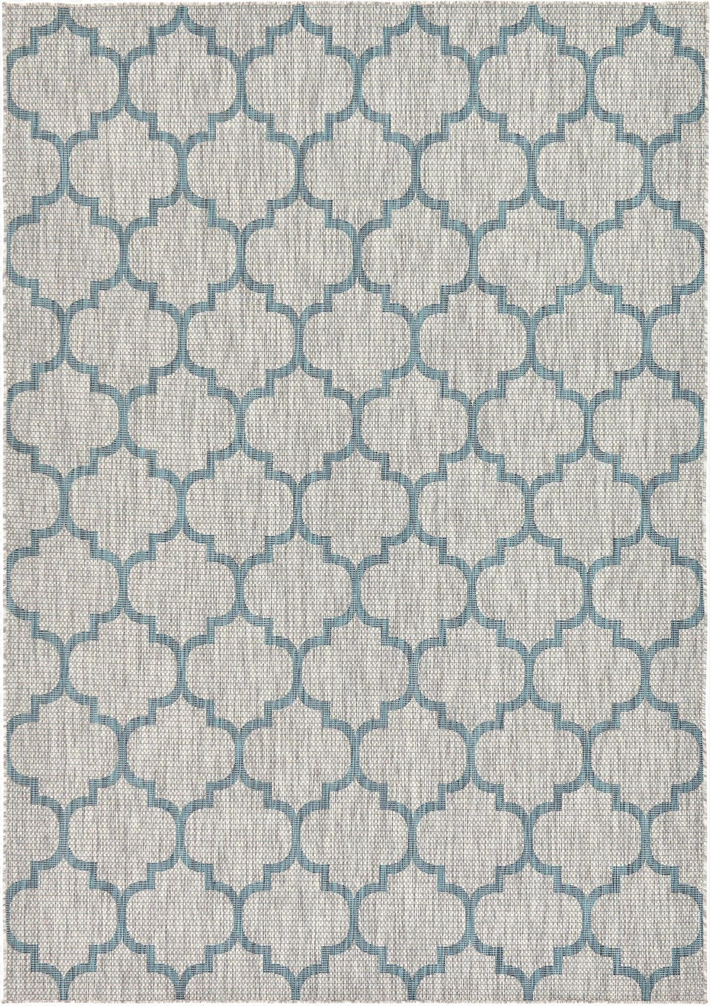 Primary image 7' x 10'  Washable Trellis Indoor / Outdoor Rug