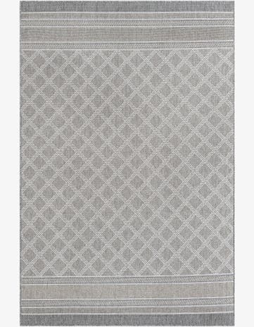 6' 1 x 9' Easy-Clean Trellis Indoor / Outdoor Rug