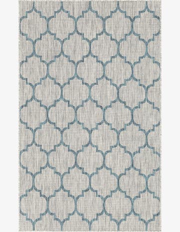 5' 3 x 8' Easy-Clean Trellis Indoor / Outdoor Rug