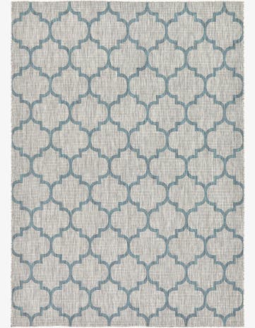 7' 10 x 11' Easy-Clean Trellis Indoor / Outdoor Rug