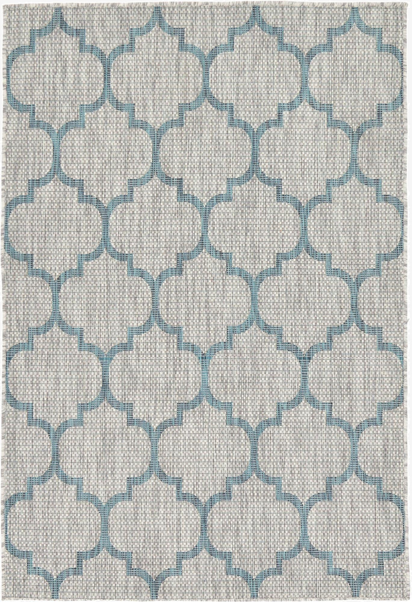 Primary image 4' x 6'  Washable Trellis Indoor / Outdoor Rug