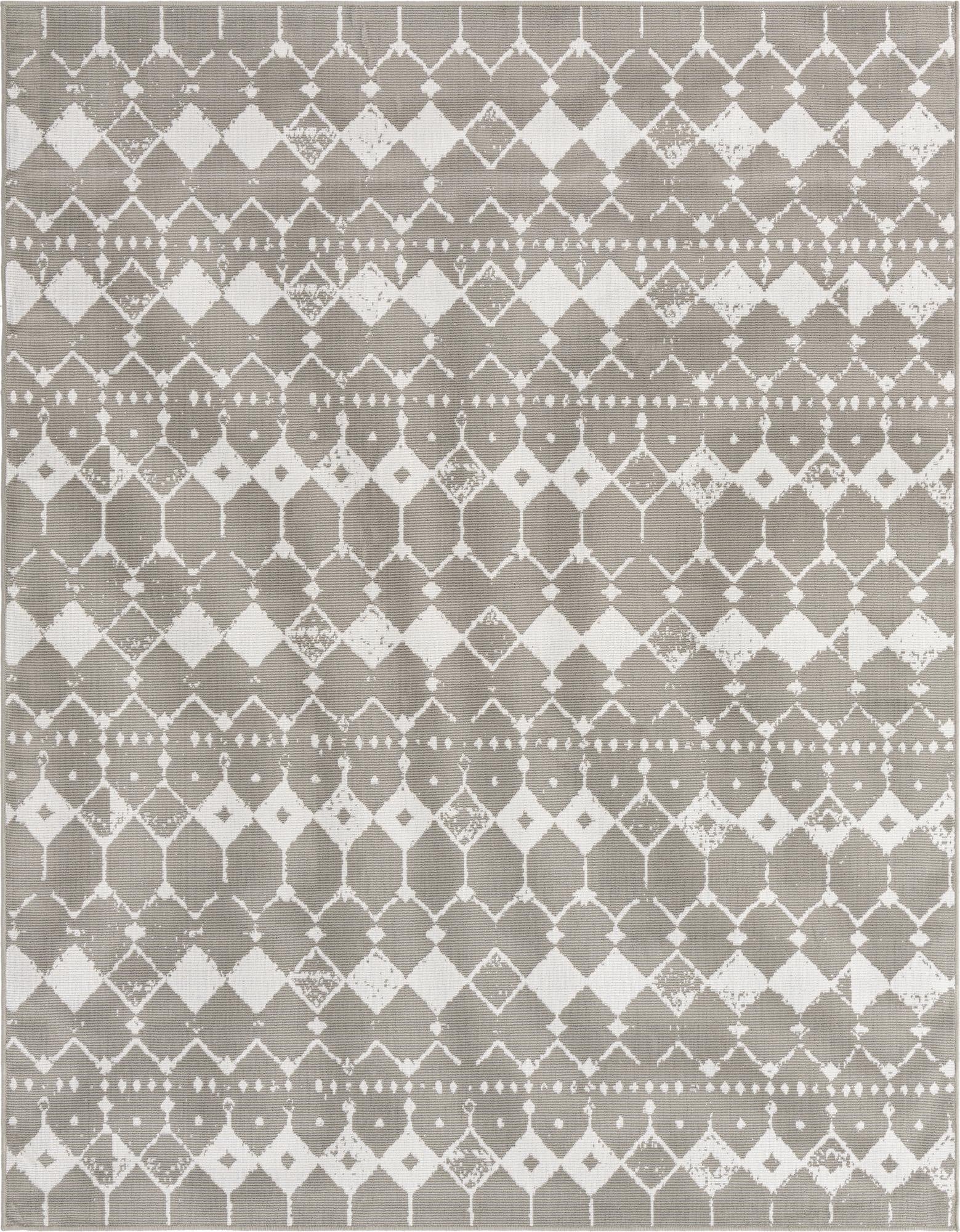 Primary image 7' 10 x 10'  Washable Trellis Indoor / Outdoor Rug