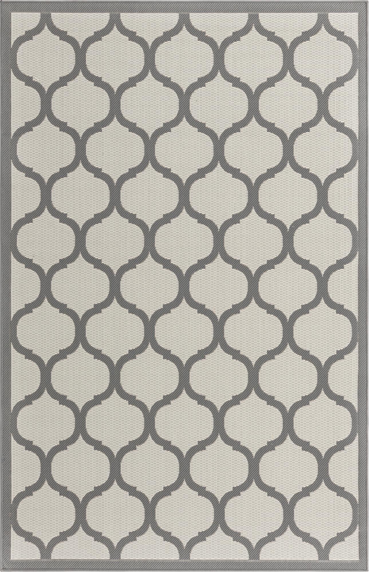 Primary image 5' 3 x 8'  Washable Trellis Indoor / Outdoor Rug