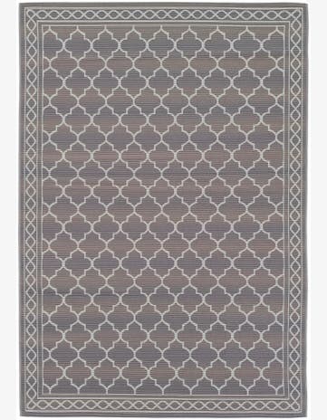5' 3 x 7' 7 Easy-Clean Trellis Indoor / Outdoor Rug