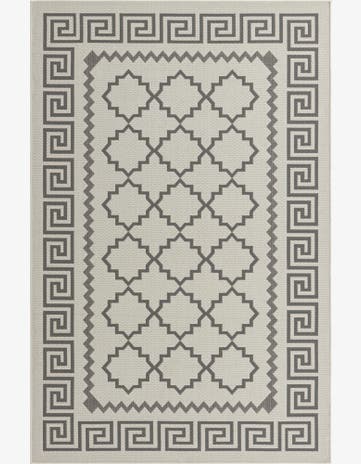 5' 3 x 8' Easy-Clean Trellis Indoor / Outdoor Rug