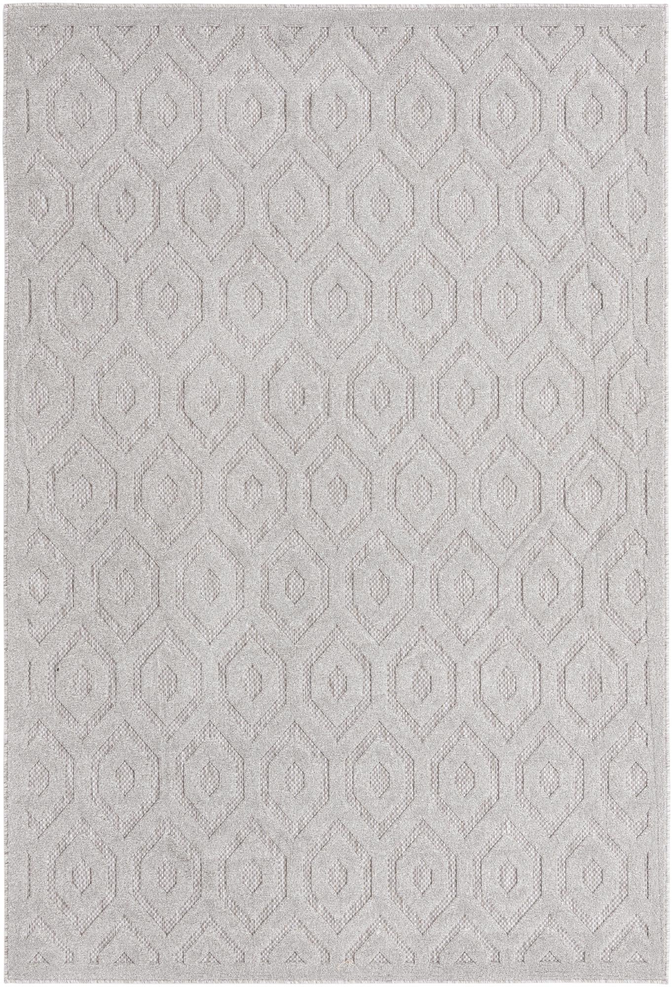 6' x 9' Easy-Clean Trellis Textured Indoor / Outdoor Rug