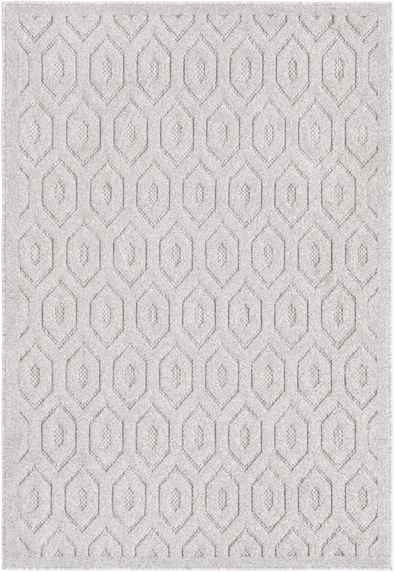 4' x 6' Easy-Clean Trellis Textured Indoor / Outdoor Rug