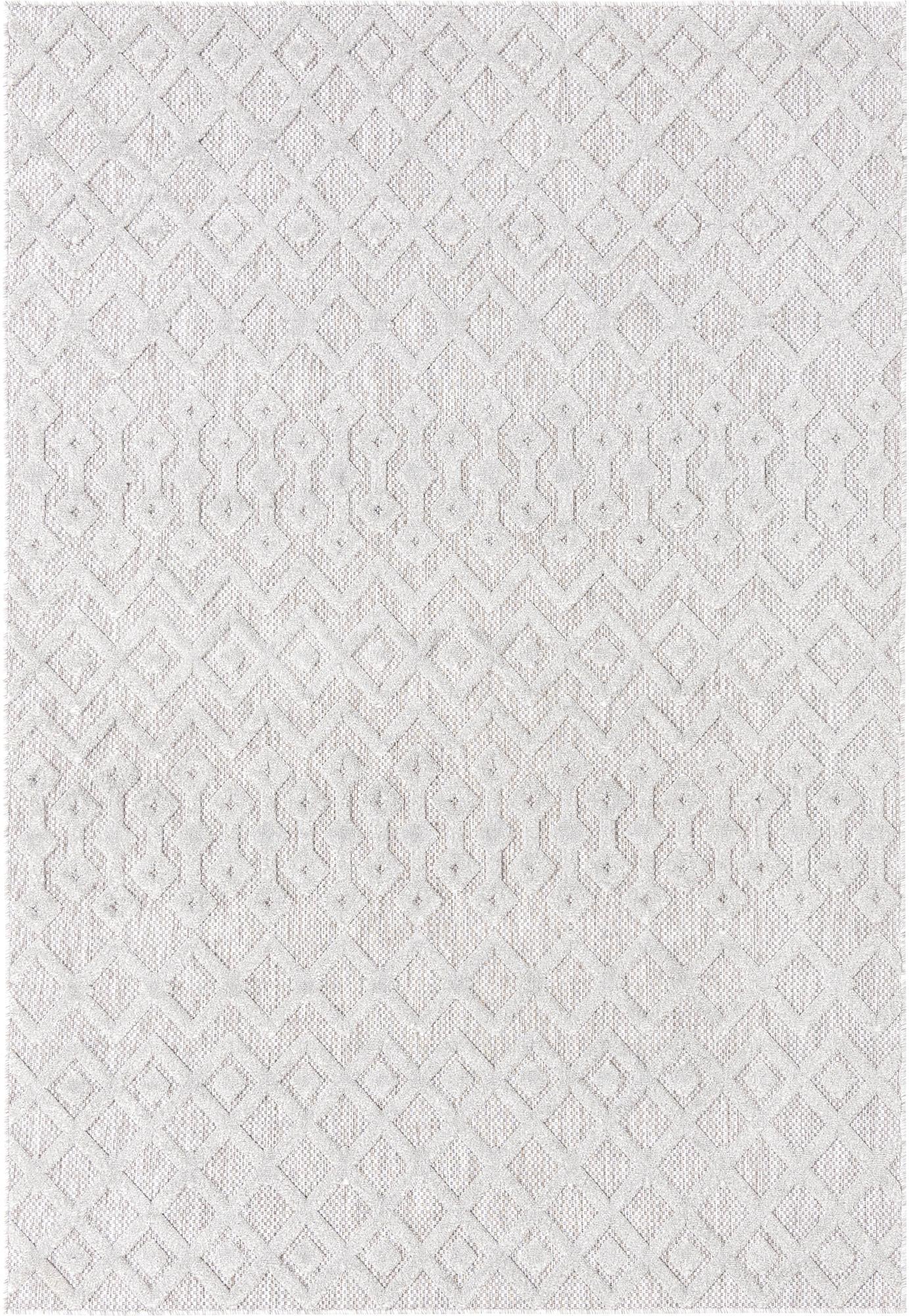 6' x 9' Easy-Clean Trellis Textured Indoor / Outdoor Rug