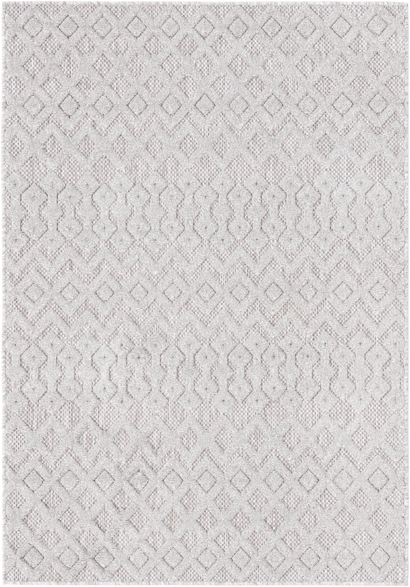 4' x 6' Easy-Clean Trellis Textured Indoor / Outdoor Rug