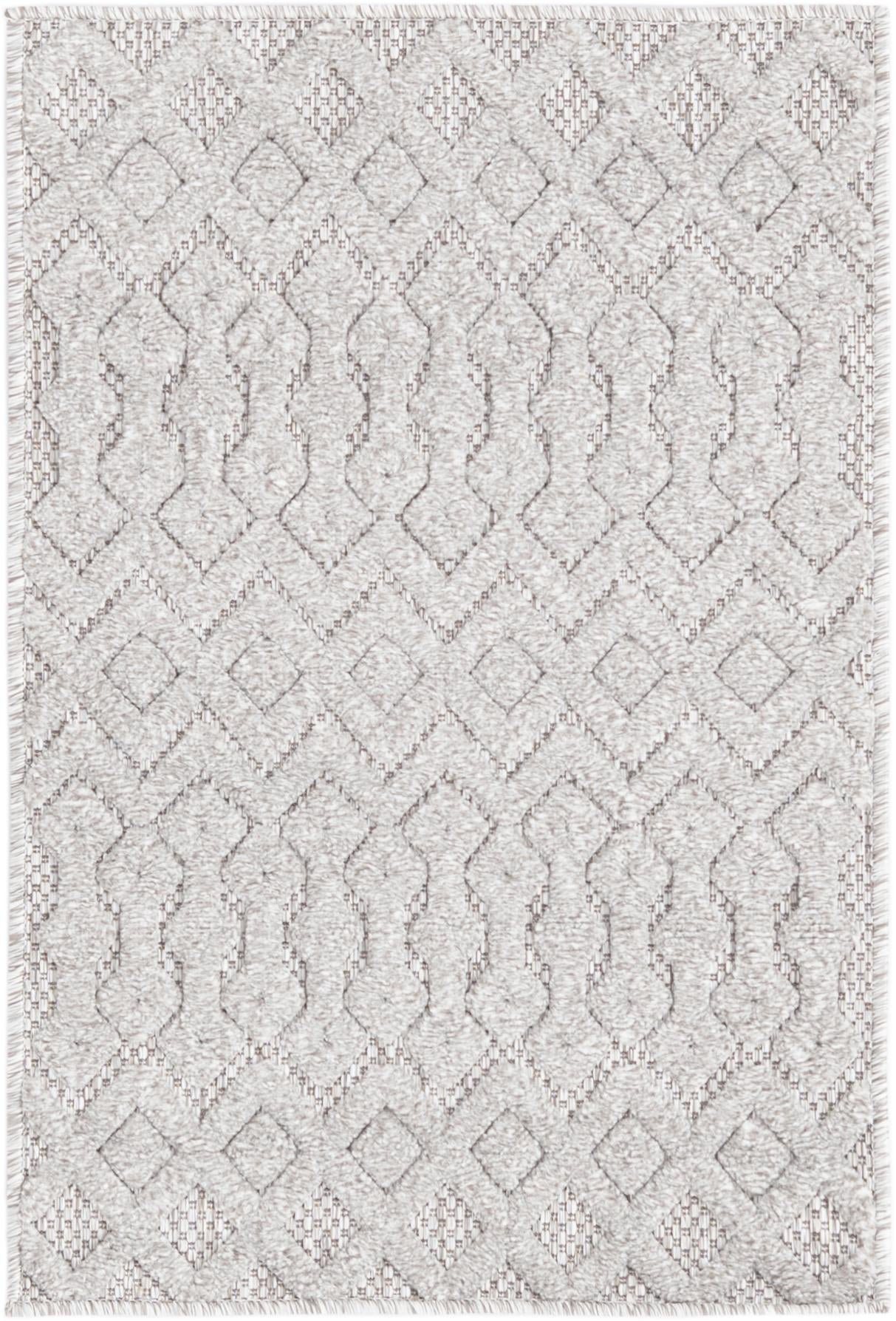 2' x 3' Easy-Clean Trellis Textured Indoor / Outdoor Rug