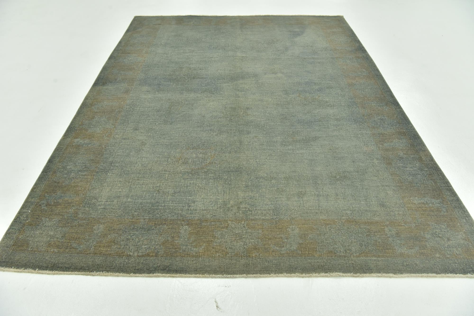 6' 6 x 9' 2 Hand Knotted Over-Dyed Ziegler Rug