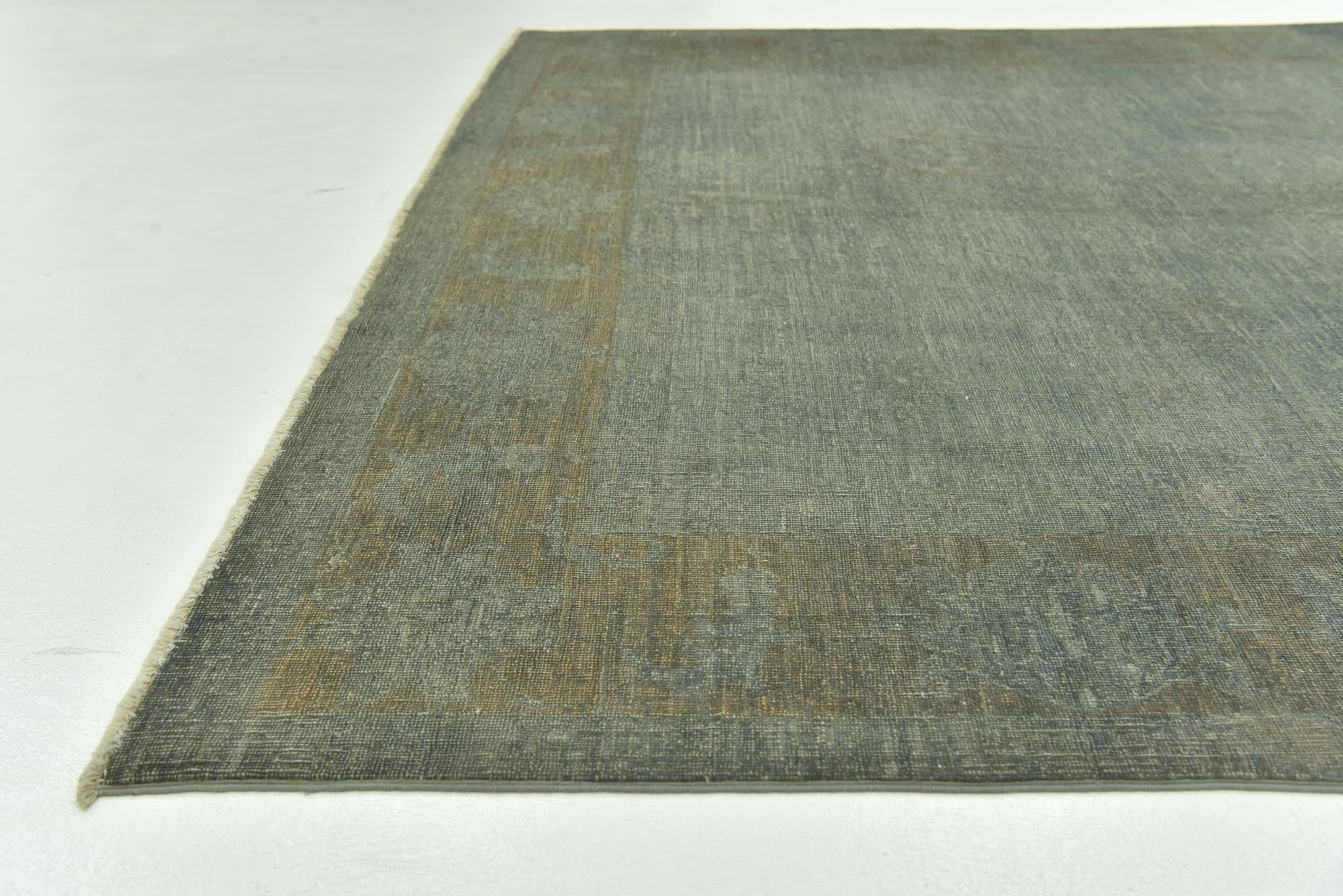 6' 6 x 9' 2 Hand Knotted Over-Dyed Ziegler Rug