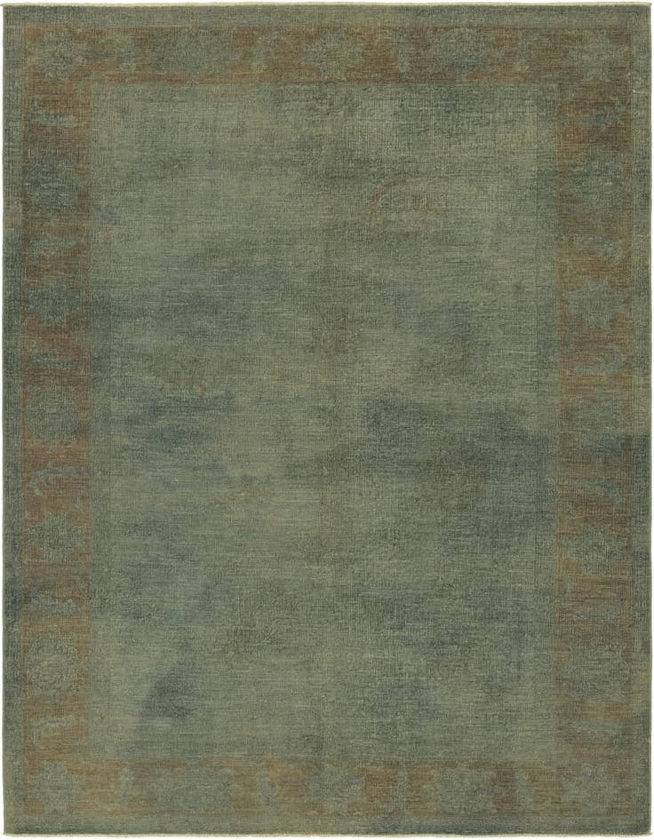 Detail image of 6' 6 x 9' 2 Hand Knotted Over-Dyed Ziegler Rug