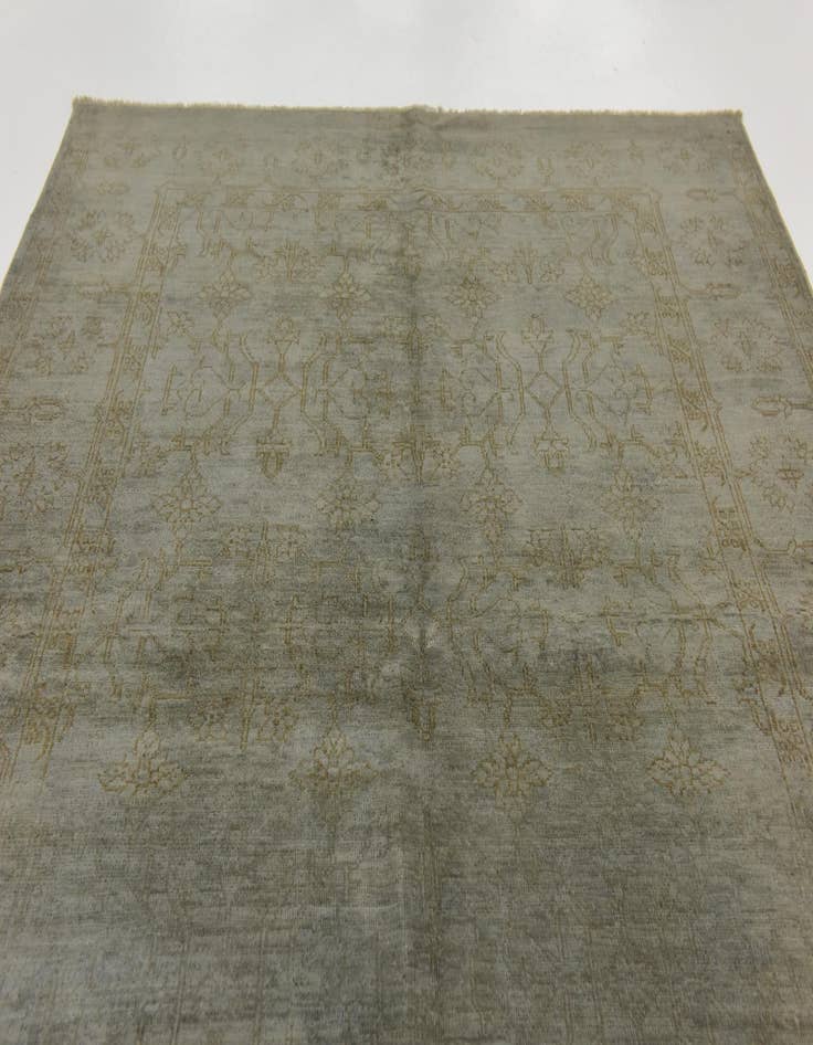 Detail image of 4' 9 x 6' 6 Hand Knotted Over-Dyed Ziegler Rug
