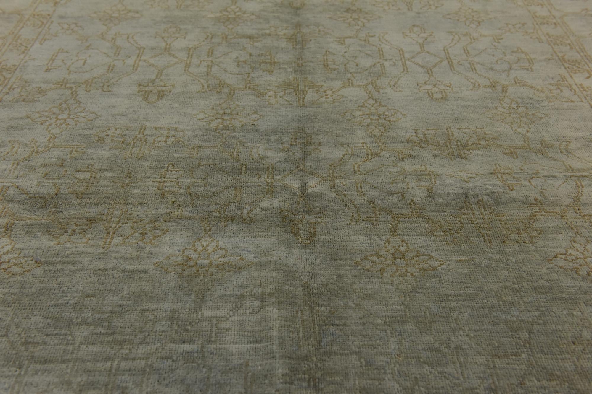 4' 9 x 6' 6 Hand Knotted Over-Dyed Ziegler Rug