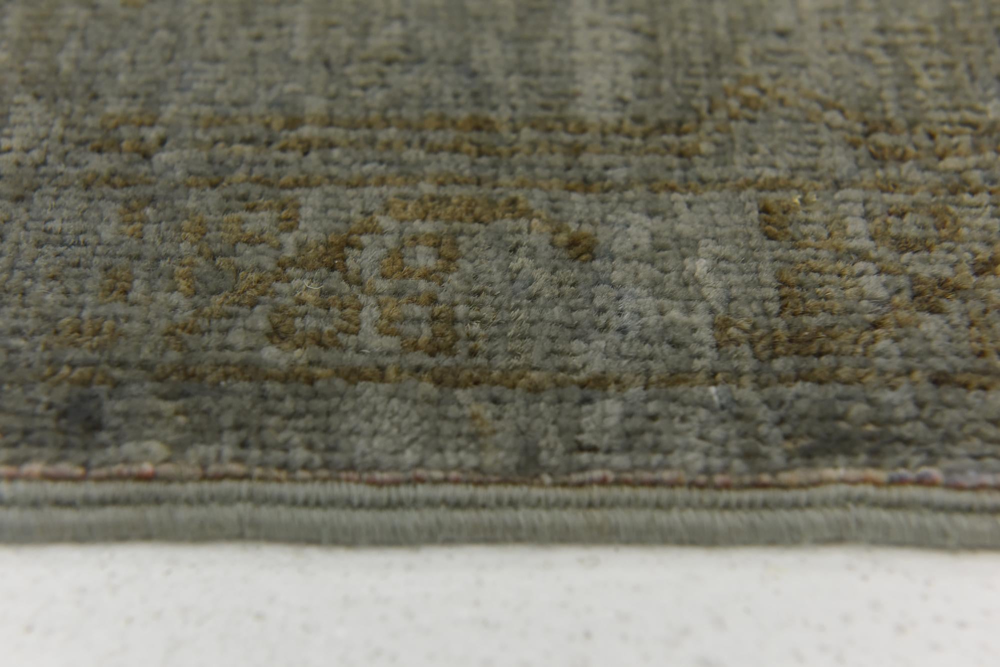 4' 9 x 6' 6 Hand Knotted Over-Dyed Ziegler Rug