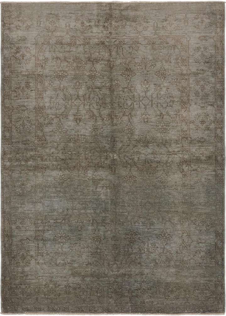 4' 9 x 6' 6 Hand Knotted Over-Dyed Ziegler Rug
