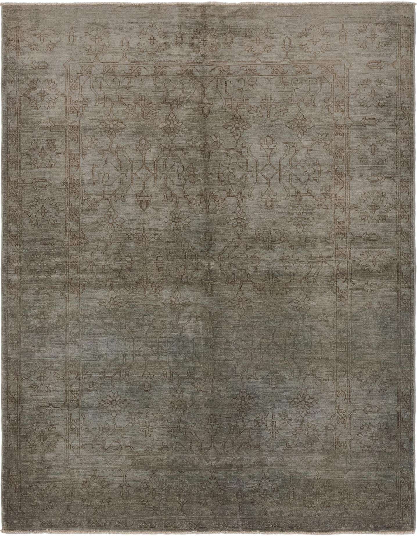 4' 9 x 6' 6 Hand Knotted Over-Dyed Ziegler Rug
