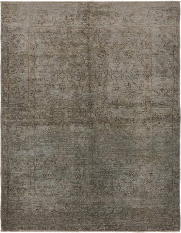 Detail image of 4' 9 x 6' 6 Hand Knotted Over-Dyed Ziegler Rug